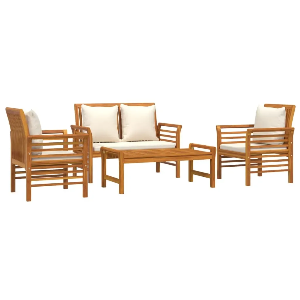 Garden Lounge Set with Cushions Solid Wood Acacia Price