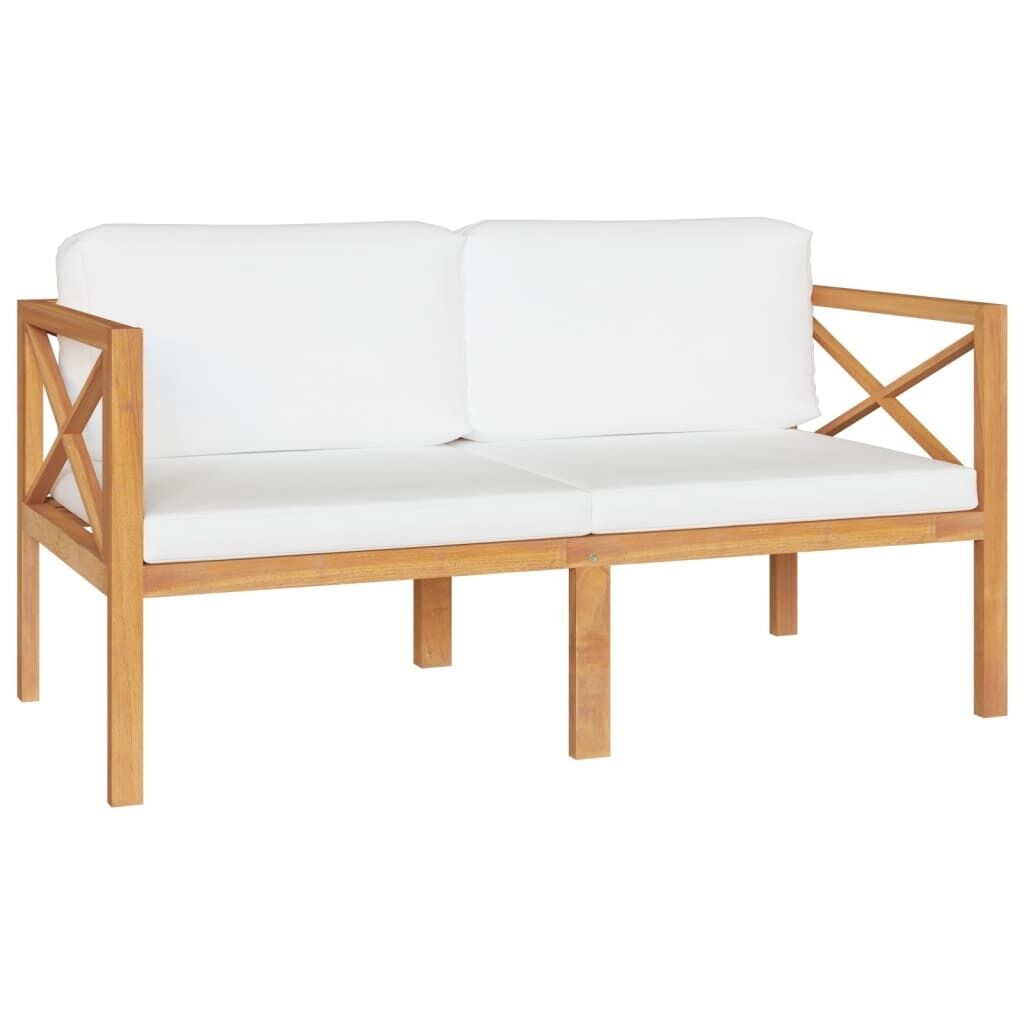 Garden Lounge Set with Cushions Solid Wood Teak Price