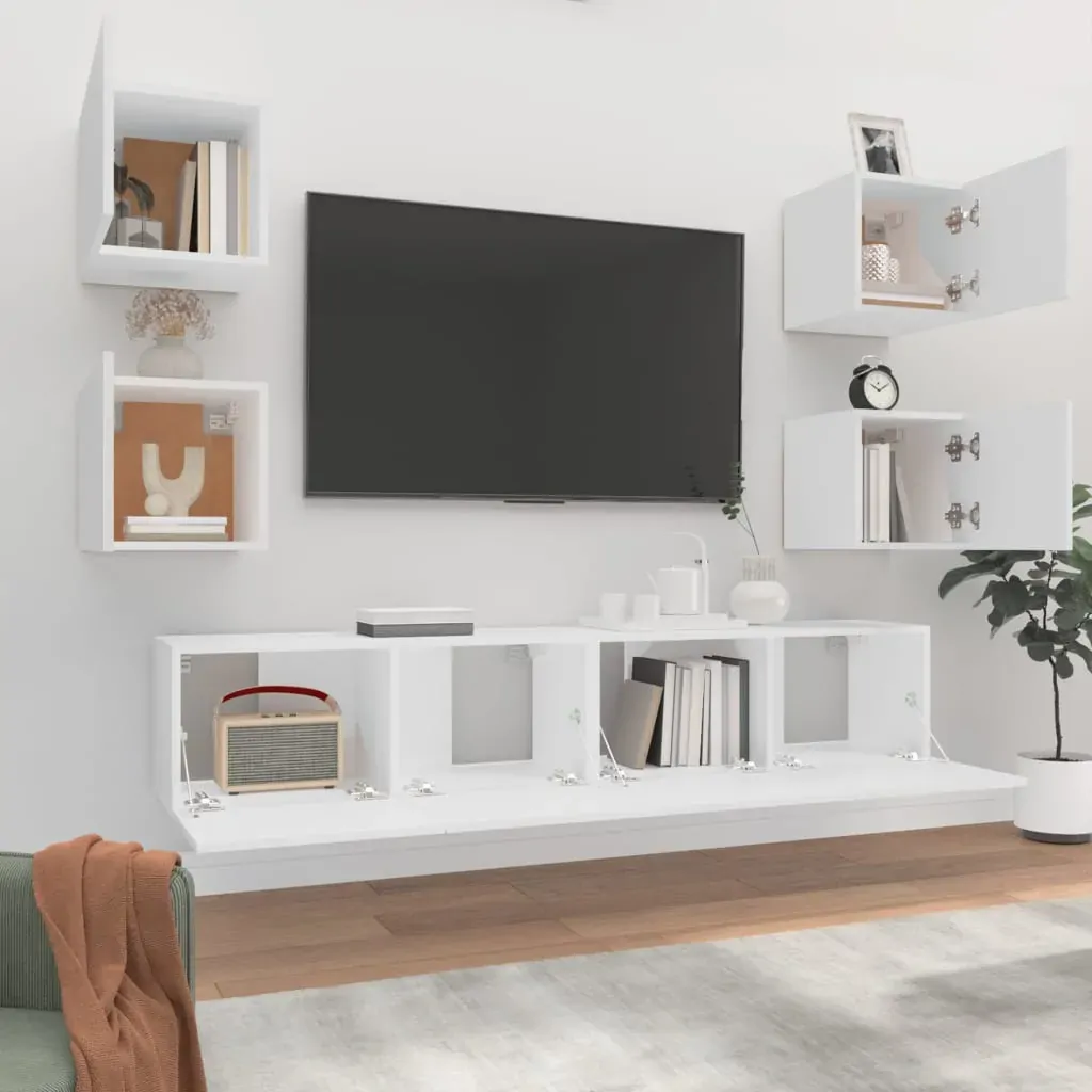 Broomall 6 Piece TV Cabinet Set Engineered Wood Price