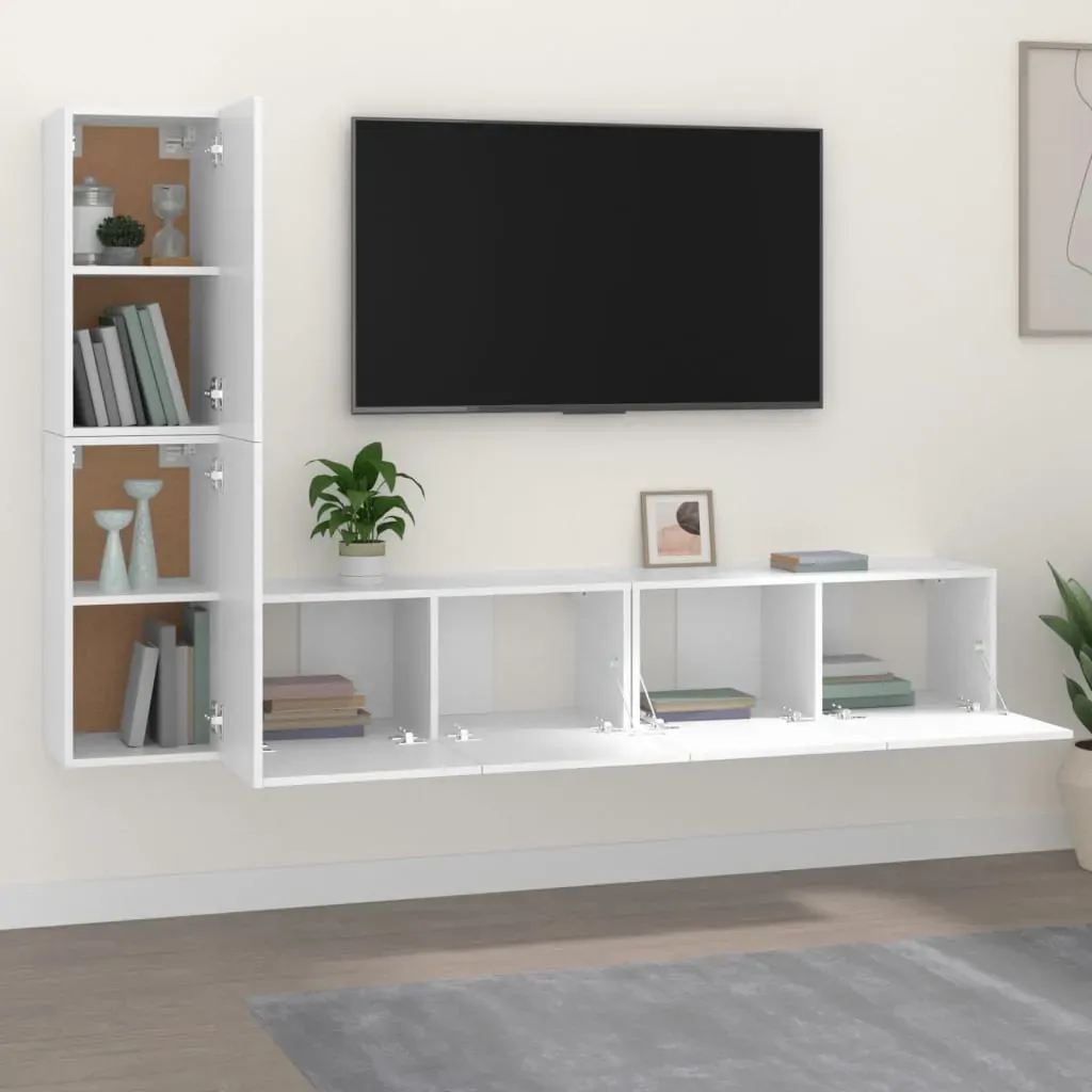 Moscow 4 Piece TV Cabinet Set Engineered Wood Price