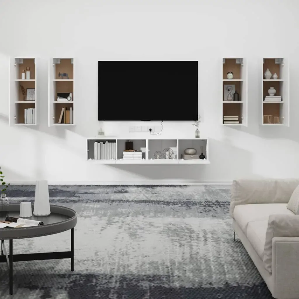 Cusseta 6 Piece TV Cabinet Set Engineered Wood Price