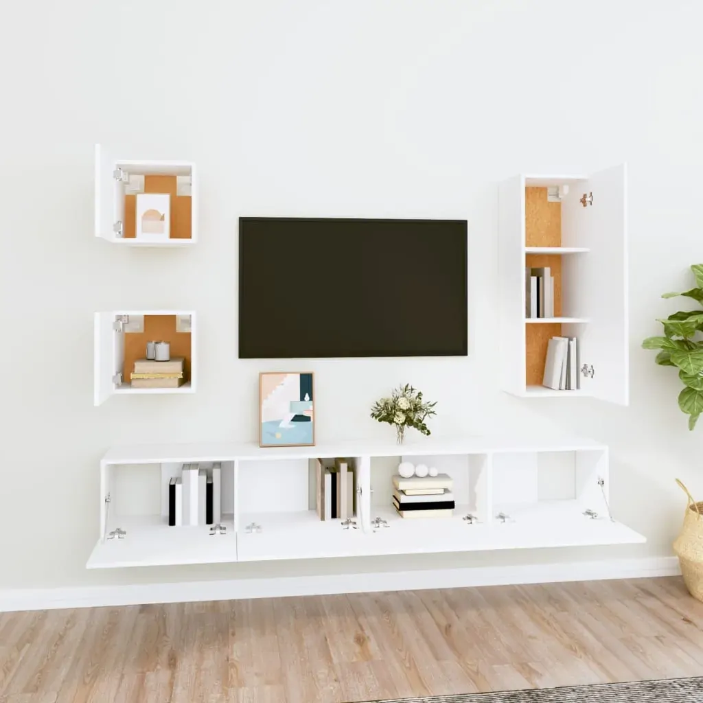 Edgemere 5 Piece TV Cabinet Set Engineered Wood Price