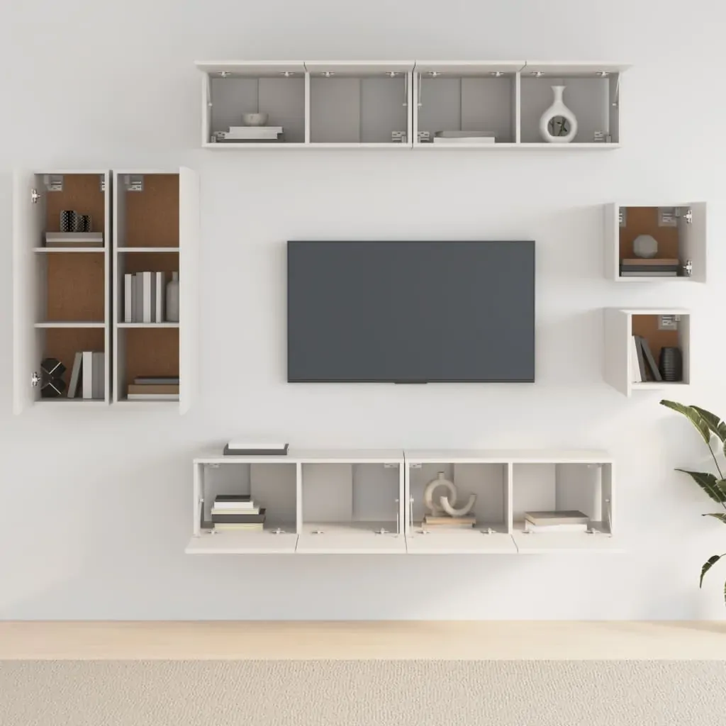 Bruno 8 Piece TV Cabinet Set Engineered Wood Price