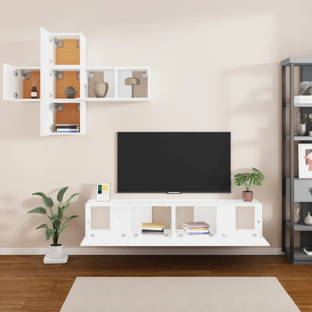 Haddon 7 Piece TV Cabinet Set Engineered Wood Price