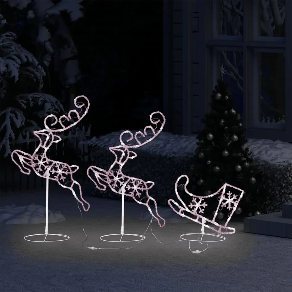 Acrylic Christmas Flying Reindeer&Sleigh 260x21x87cm Price