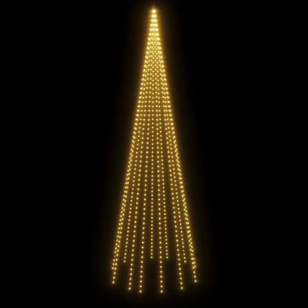 Christmas Tree on Flagpole Warm White LEDs Price