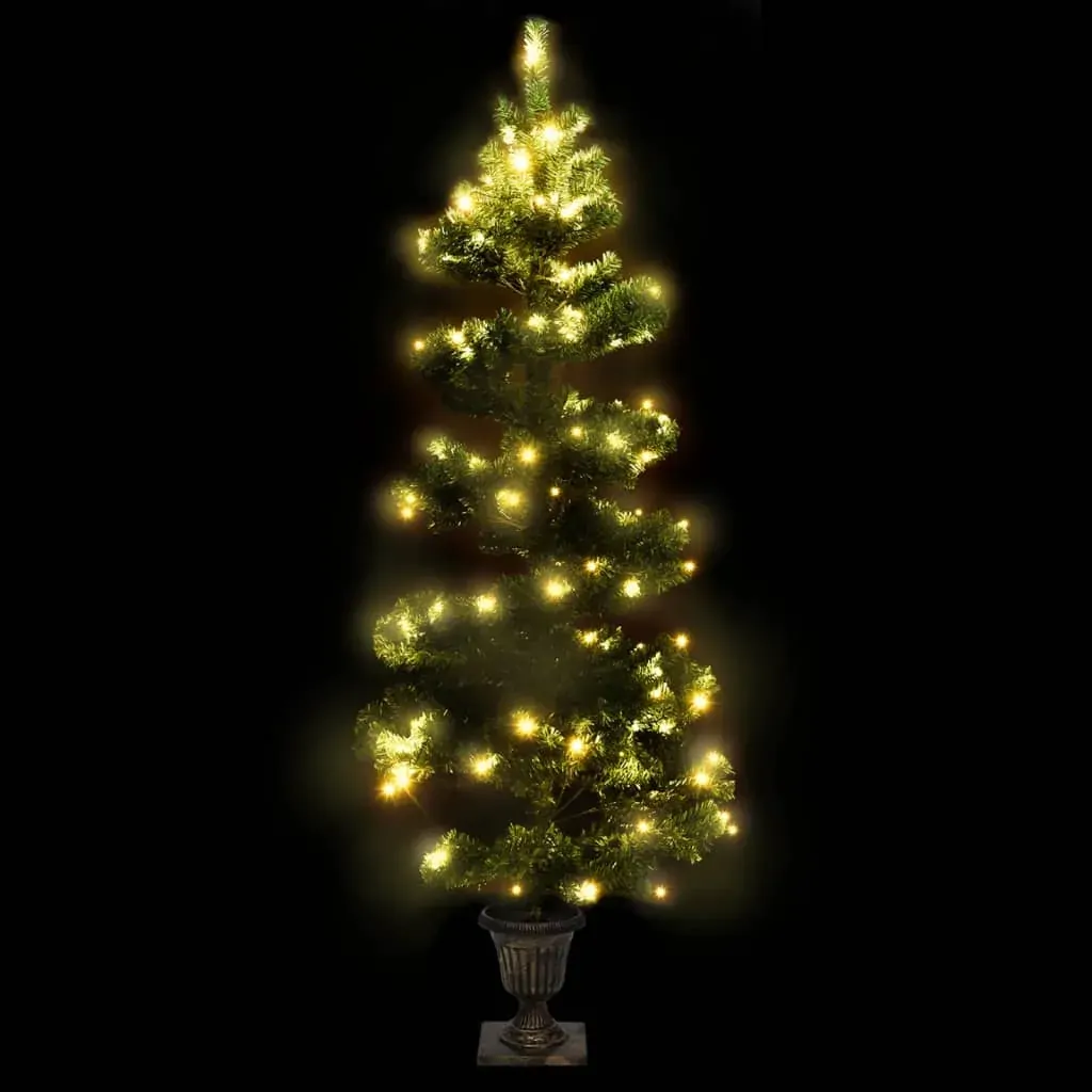Swirl Christmas Tree with Pot and LEDs PVC Price