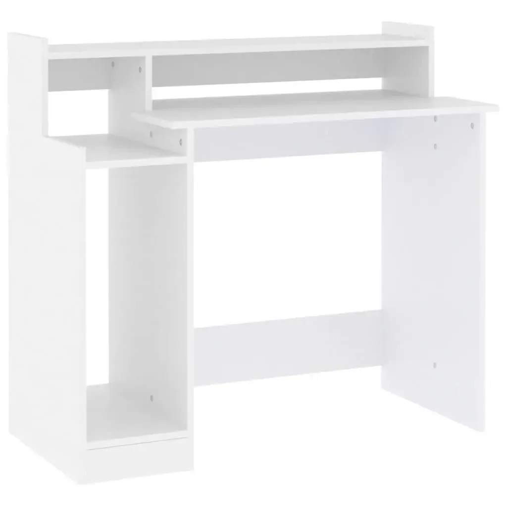 Desk with LED Lights 97x45x90 cm Engineered Wood Price