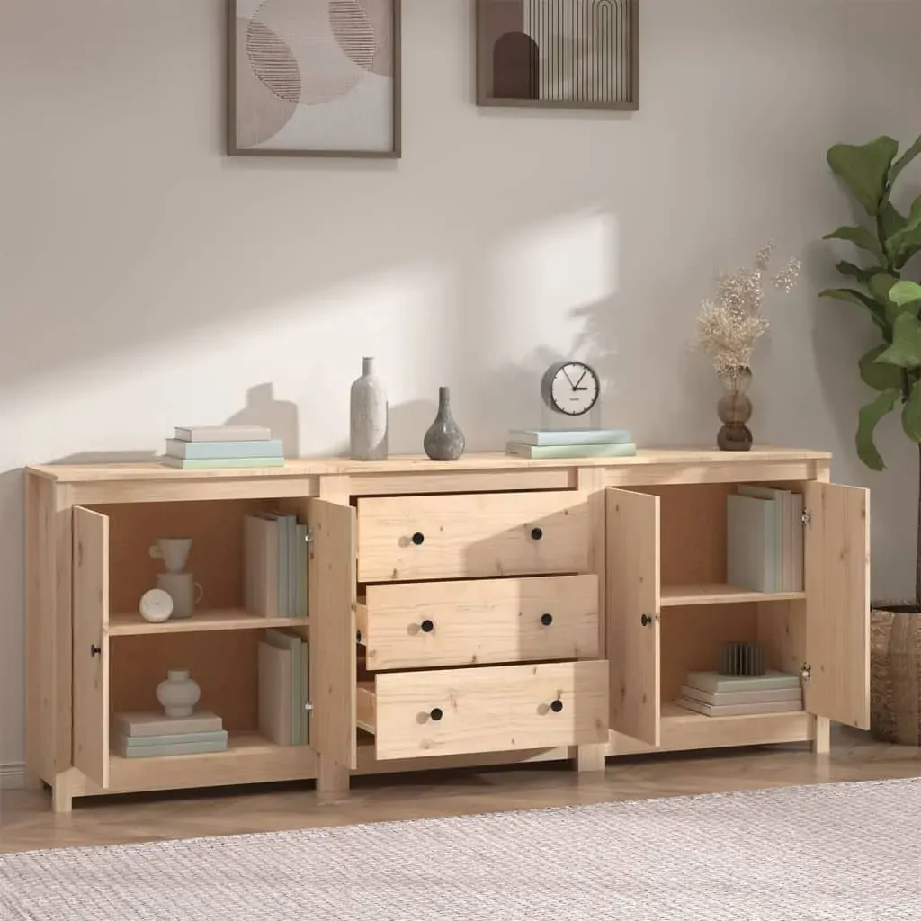 Sideboard 210x35x80 cm Solid Wood Pine Price