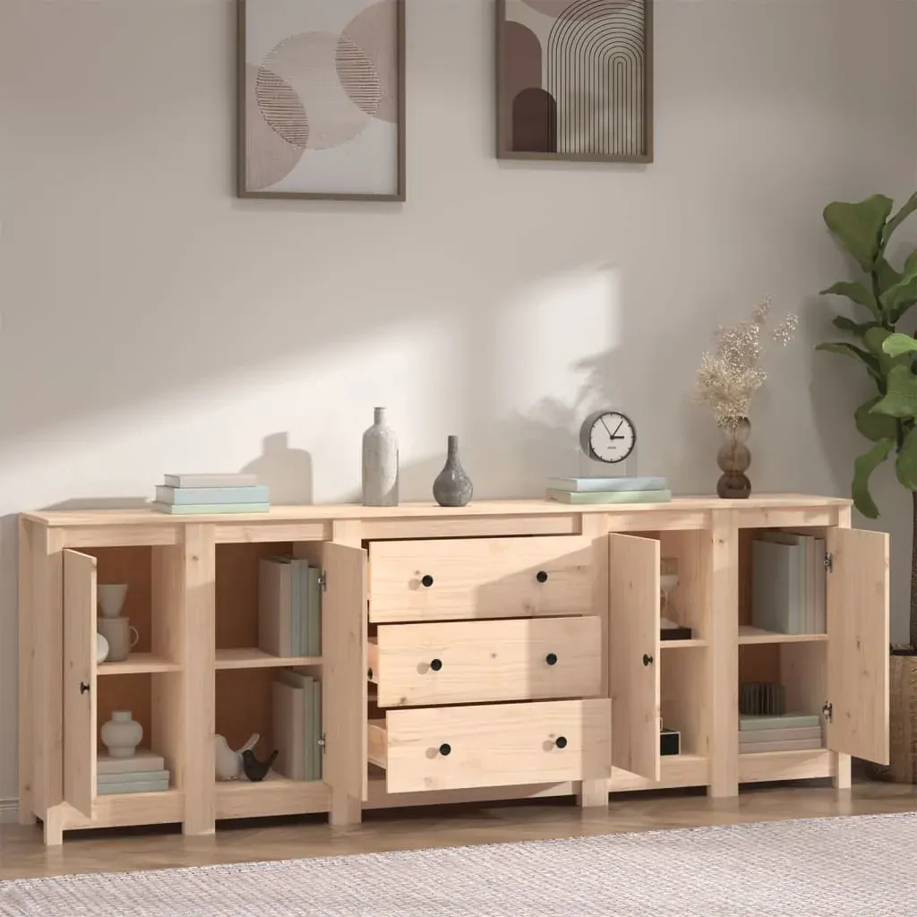Sideboard 230x35x80 cm Solid Wood Pine Price