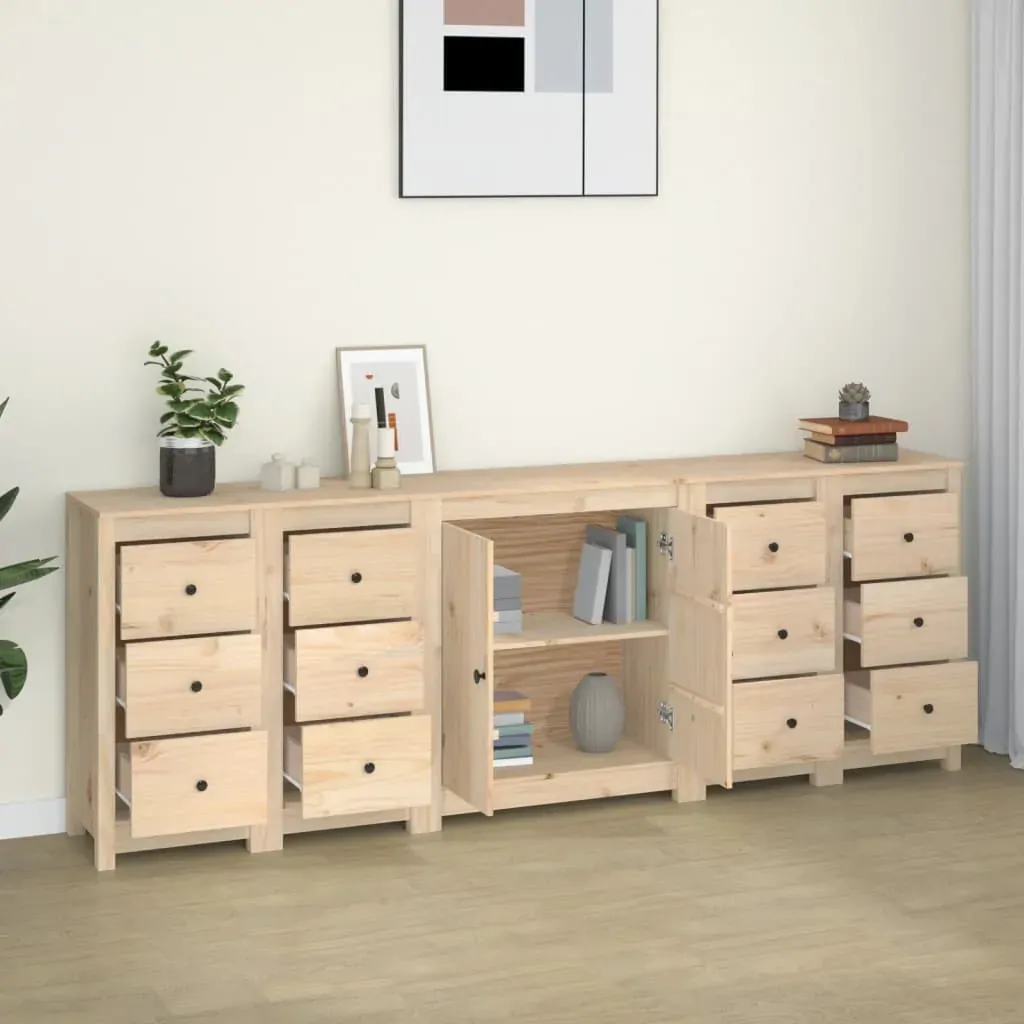 Sideboard 230x35x80 cm Solid Wood Pine Price