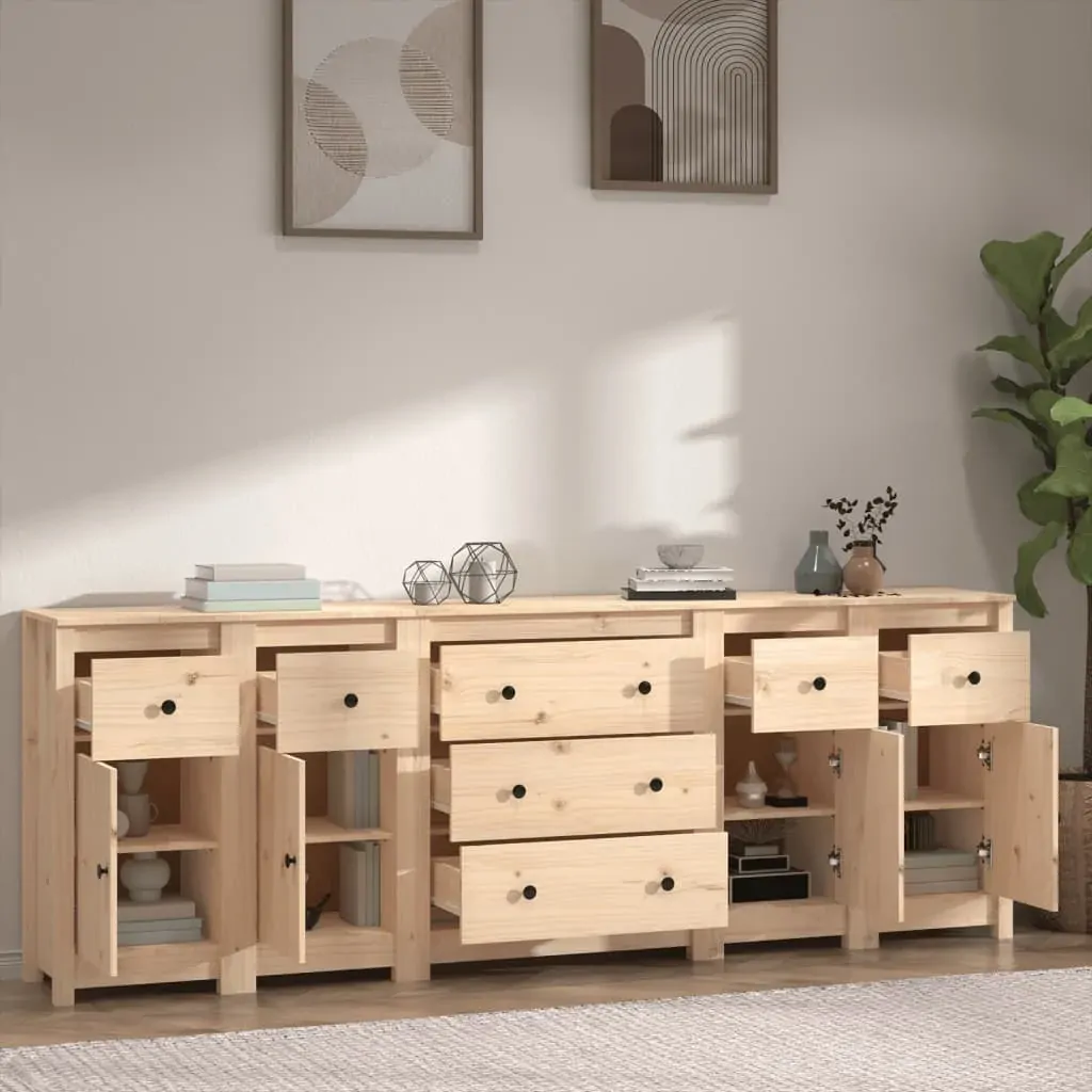 Sideboard 230x35x80 cm Solid Wood Pine Price