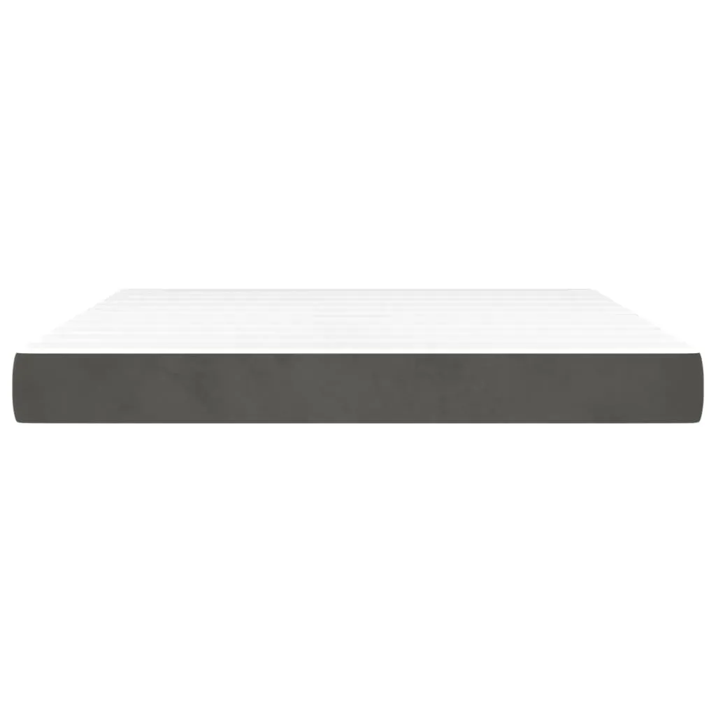 Atlanta Pocket Spring Bed Mattress Dark Grey Velvet Price