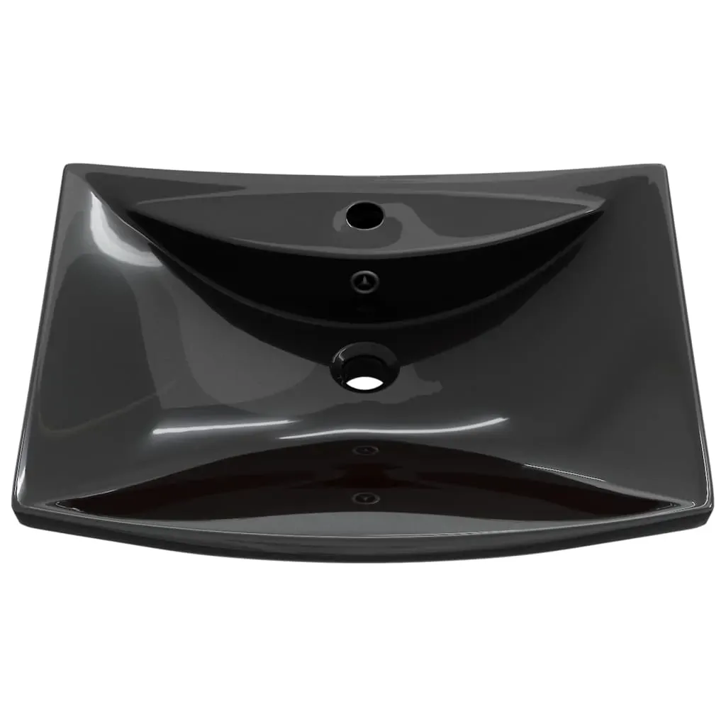 Luxury Ceramic Basin Rectangular with Overflow & Faucet Hole Price