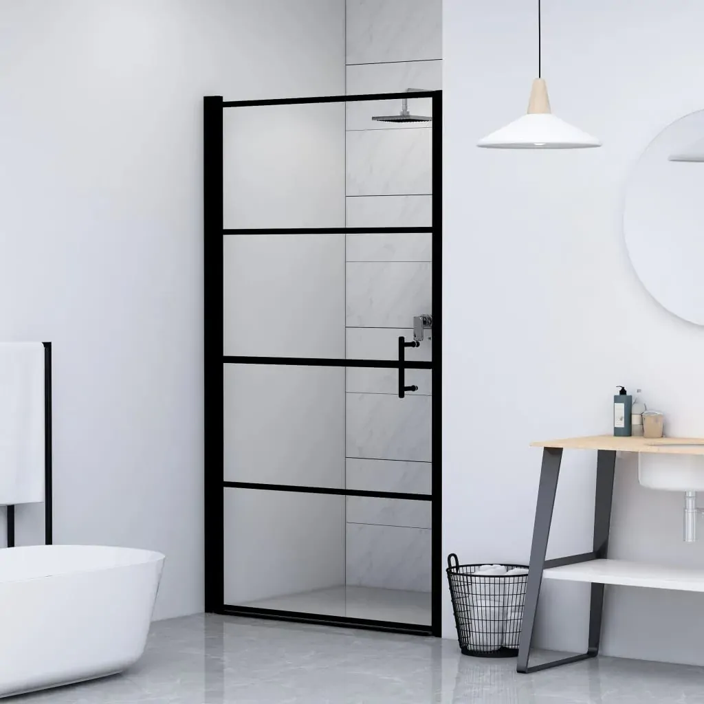 Shower Door Tempered Glass Black Price