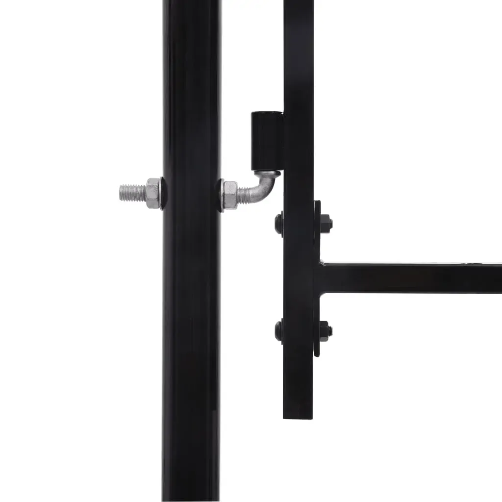 Fence Gate Single Door with Steel Black Price