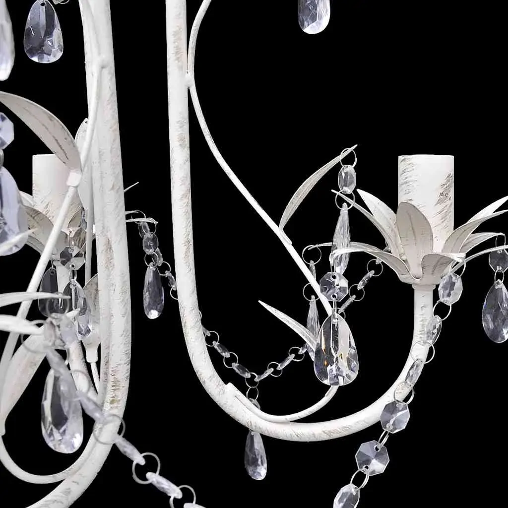 Crystal Pendant Ceiling Lamp Chandelier Elegant White Price