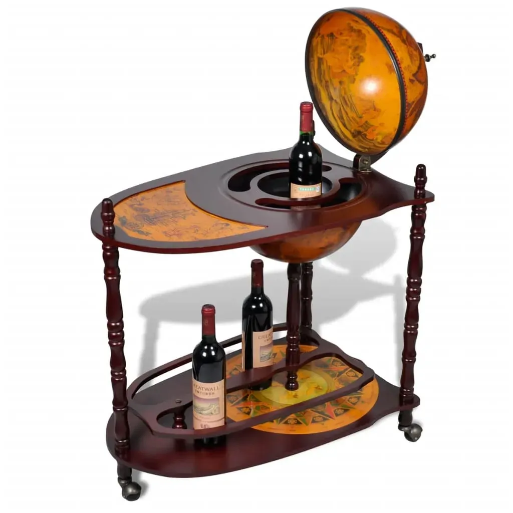 Globe Bar Wine Stand Eucalyptus Wood Freestanding Price