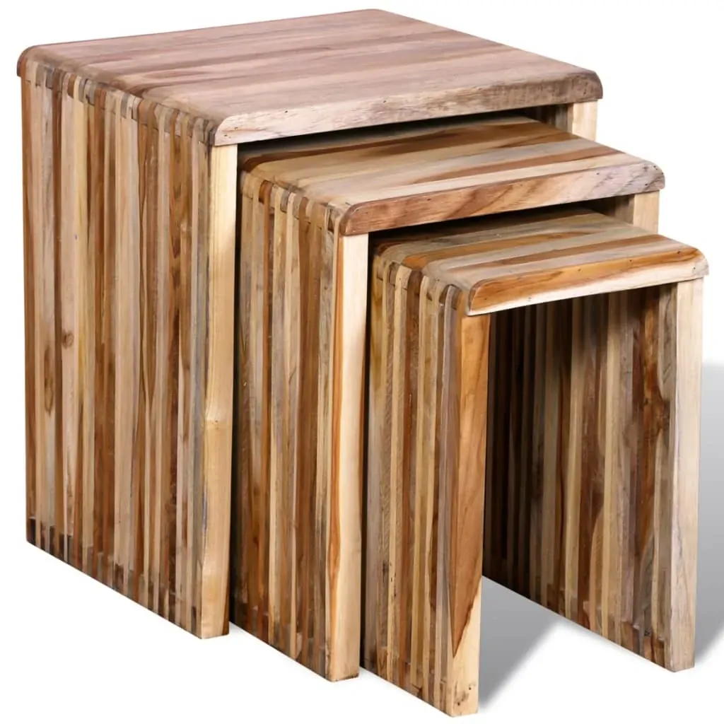 Nesting Table Set 3 Pieces Reclaimed Teak Price