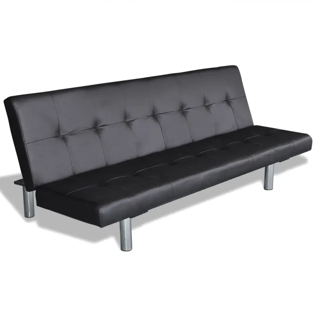 Rutland Sofa Bed with Two Pillows Artificial Leather Adjustable Price