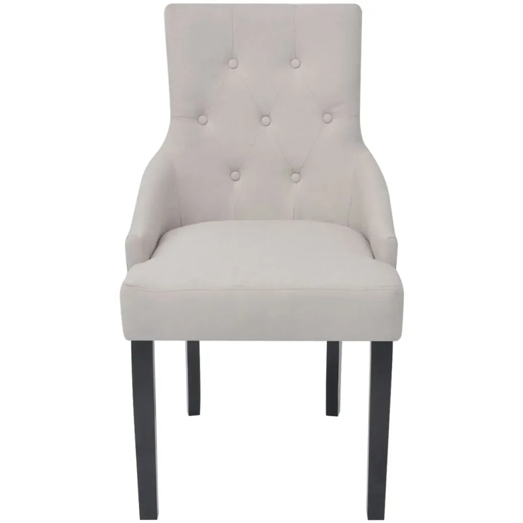 Dining Chairs Cream Grey Fabric Price
