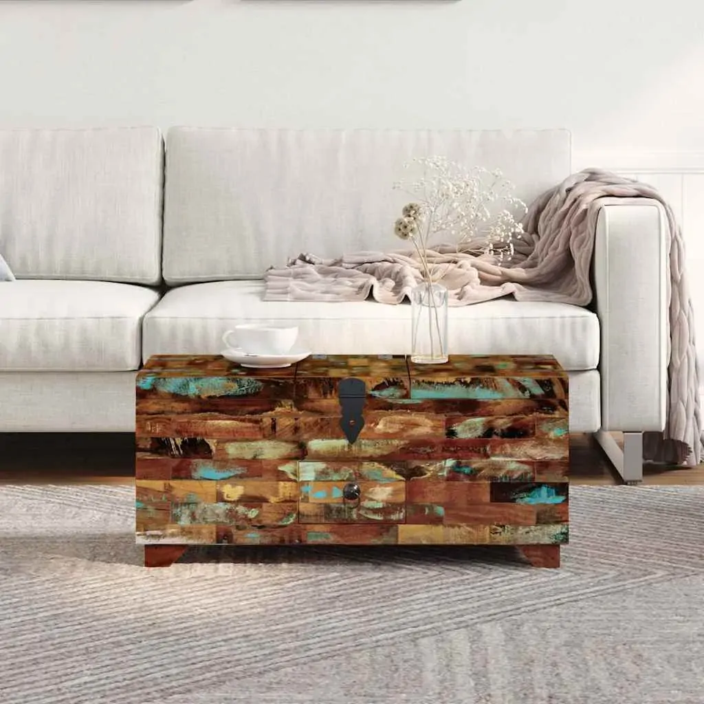Coffee Table Box Chest Solid Reclaimed Wood 80x40x35 cm Price
