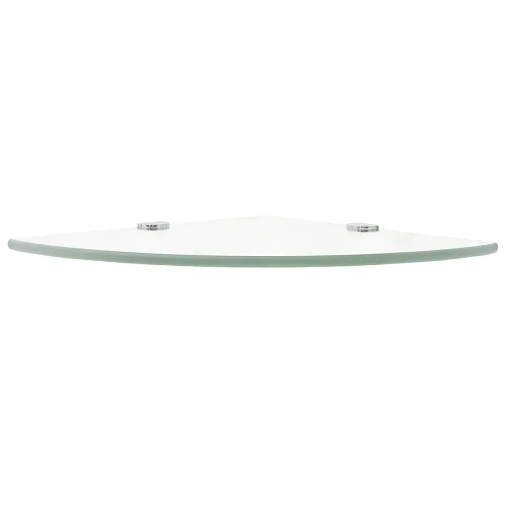 Corner Shelf with Chrome Supports Glass Clear Price