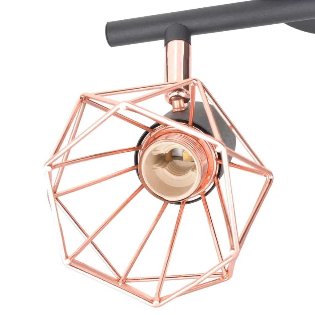 Ceiling Lamp with E14 Black and Copper Price