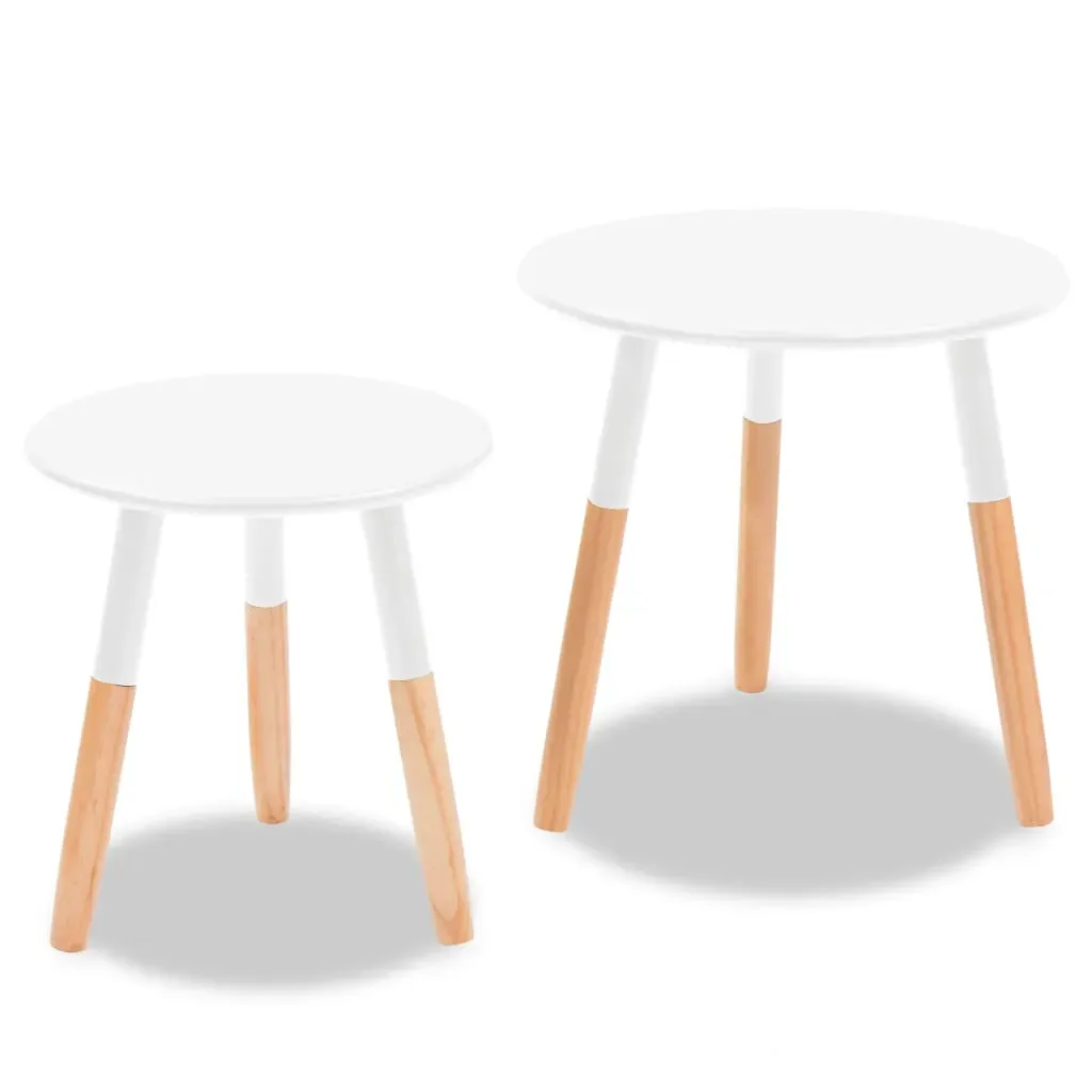 Vestavia Side Table Set 2 Pieces Solid Pinewood Price