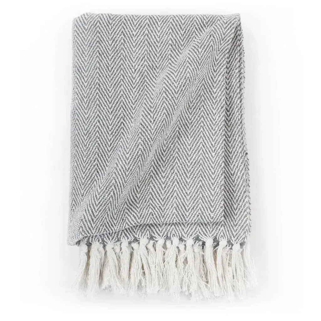 Throw Cotton Herringbone Price