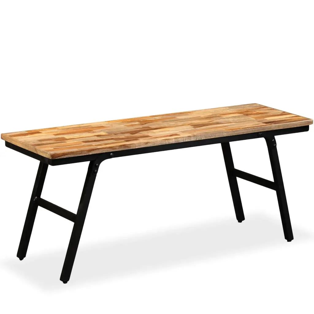 Bench Reclaimed Teak and Steel 110x35x45 cm Price