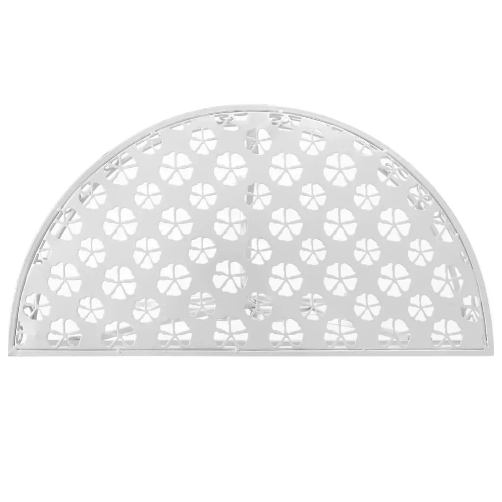 Hooper Side Table Vintage Style Half Round Metal 72x36x74 cm Silver Price
