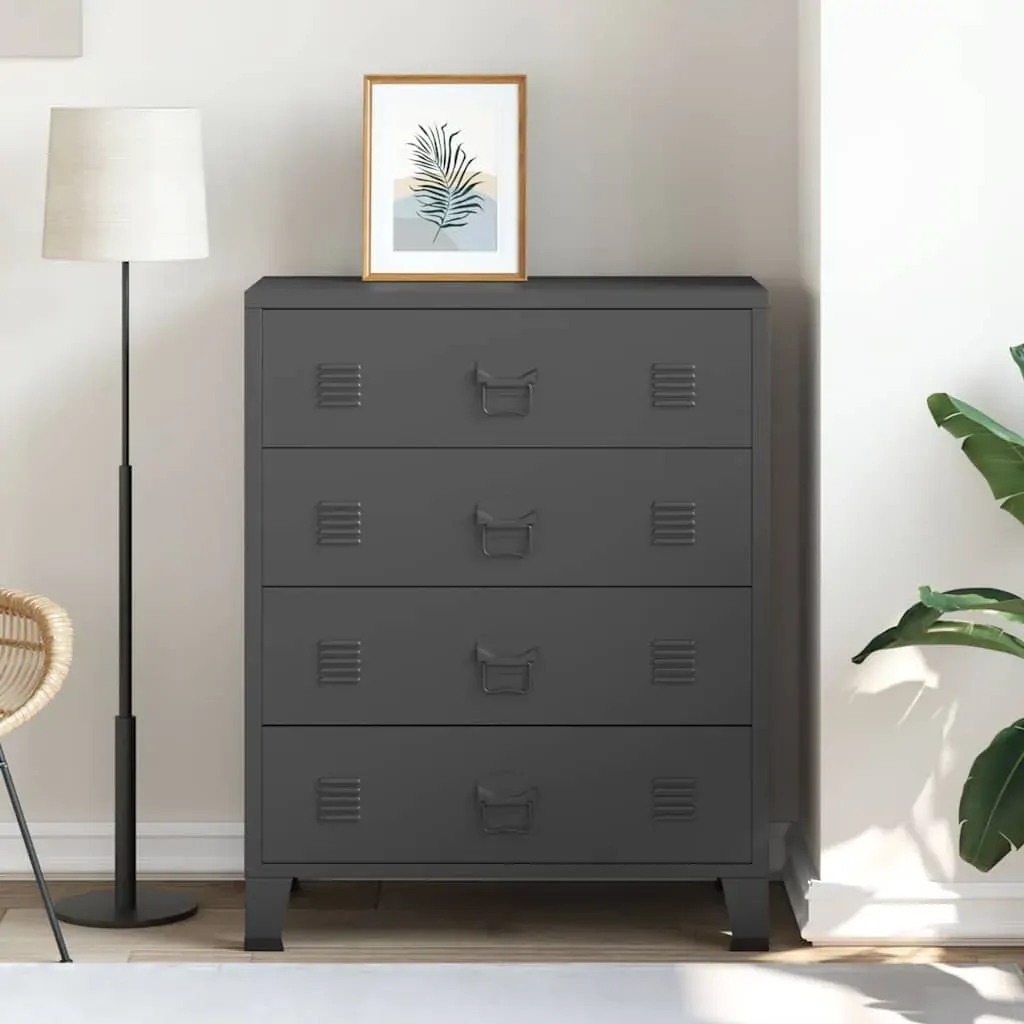 Chest of Drawers Metal Industrial Style 78x40x93 cm Price