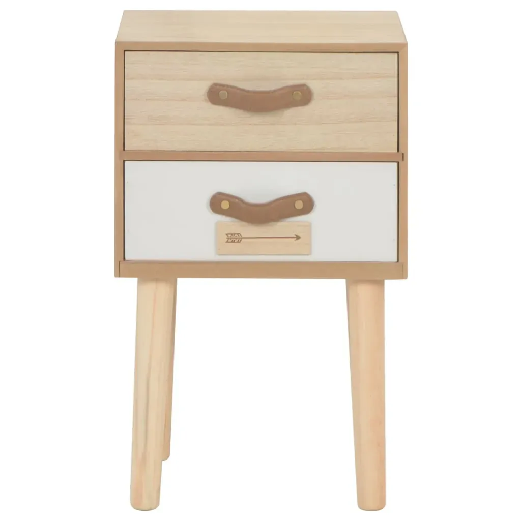 Westall Bedside Cabinet with 2 Drawers Solid Pinewood Price