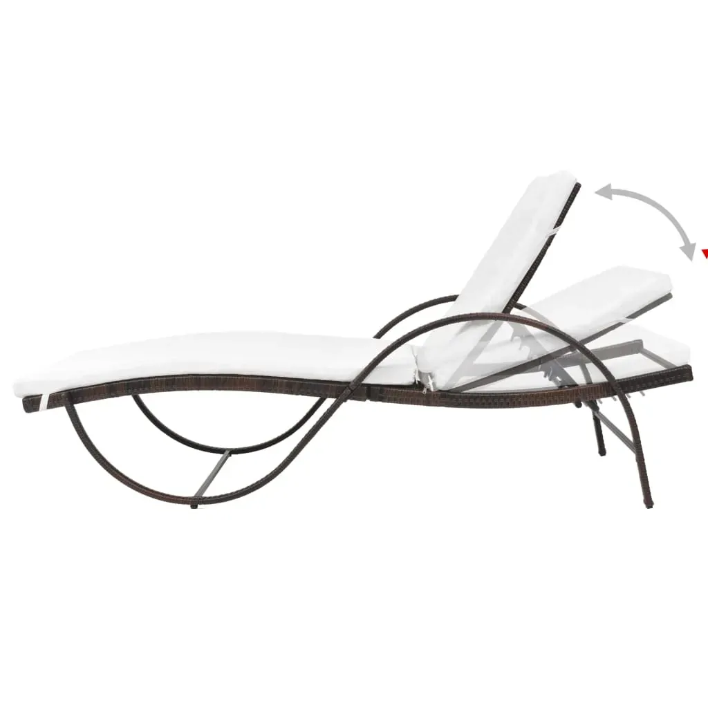 Sun Loungers 2 pcs with Table Poly Rattan Price