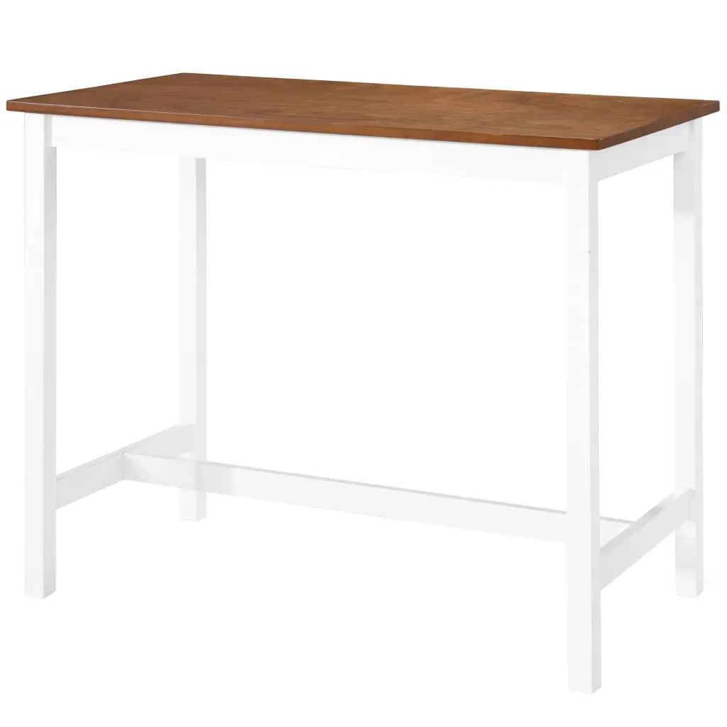 Bar Table and Stool Set MDF Dark Brown Price