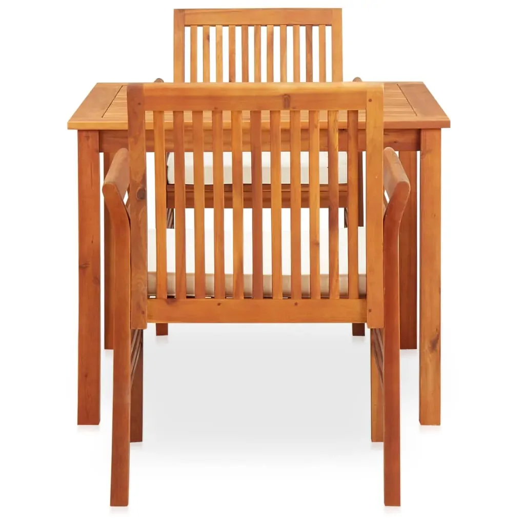 Outdoor Dining Set with Cushions Solid Wood Acacia Price