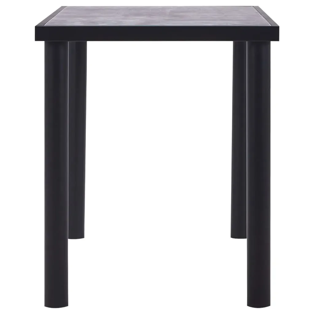 Dining Table Black and Concrete Grey MDF Price