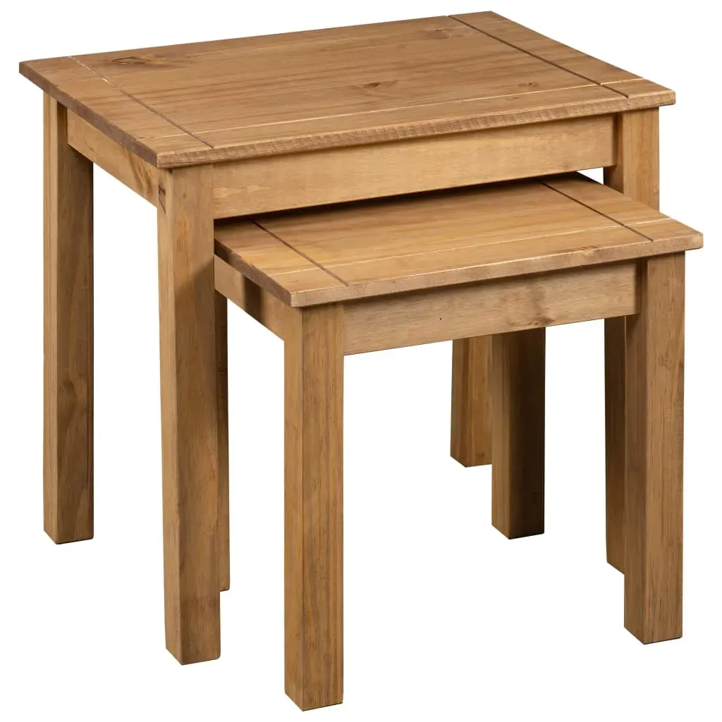Nesting Tables 2 pcs Solid Pine Wood Panama Range Price