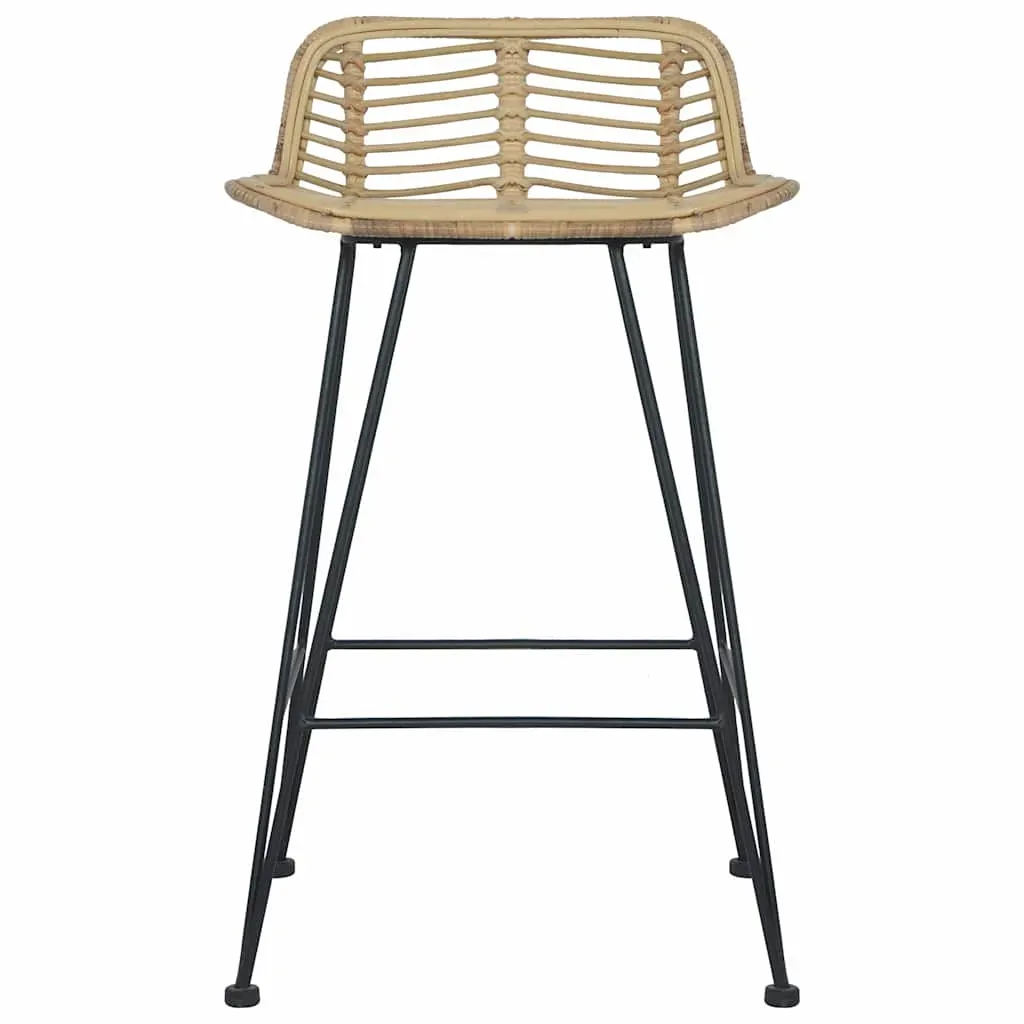 Bar Chairs 2 pcs Natural Rattan Price