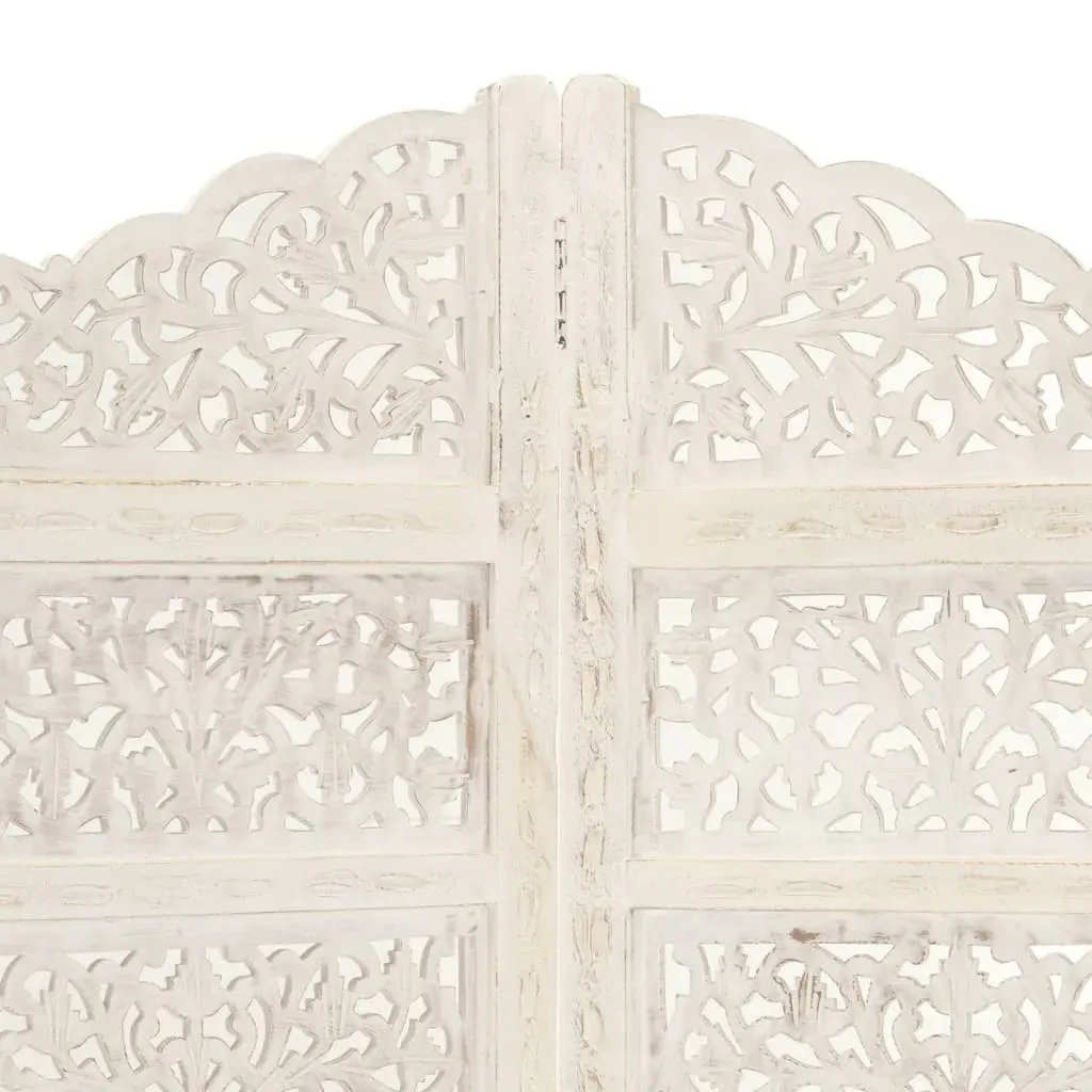 Carneys Hand carved 4-Panel Room Divider 160x165 cm Solid Mango Wood Price