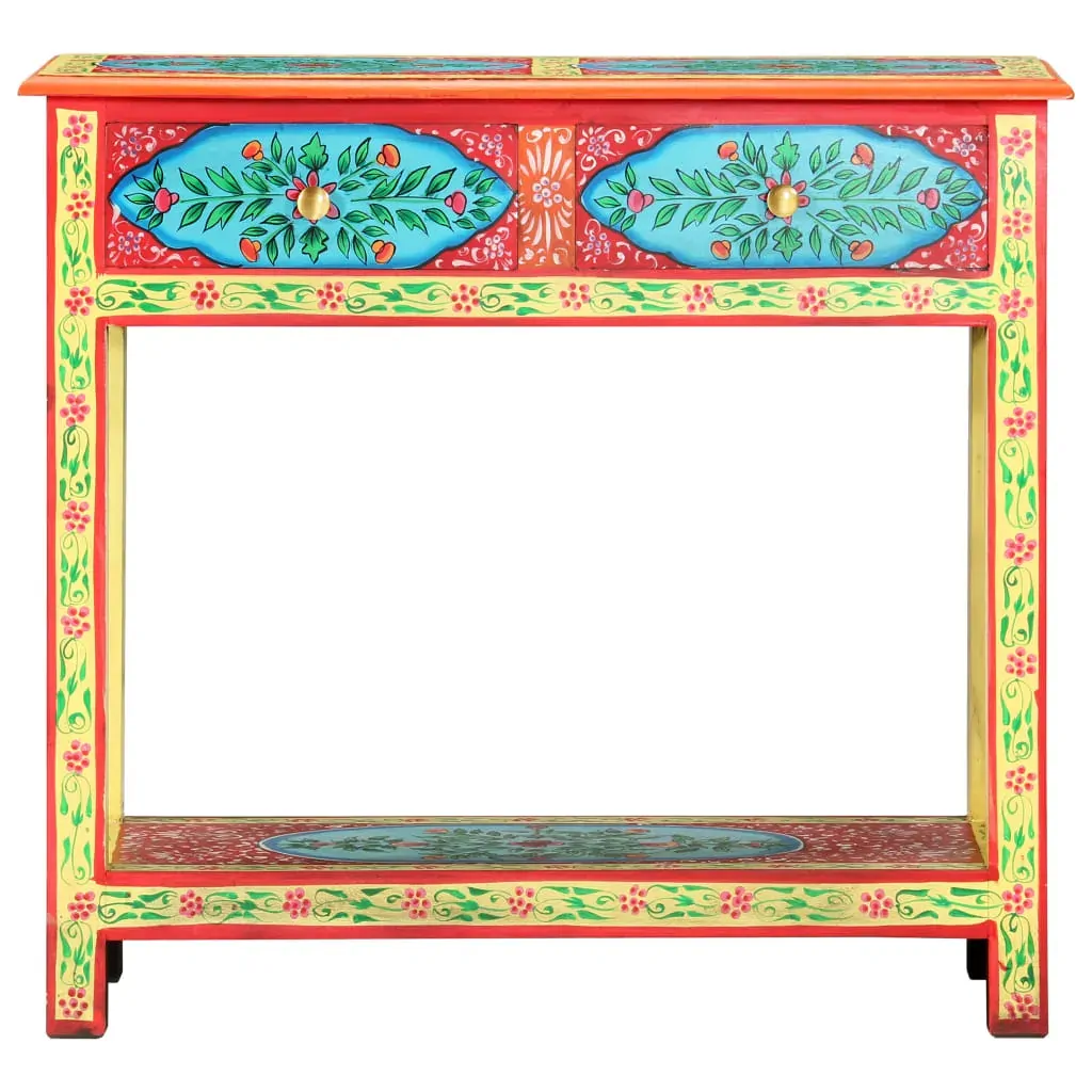 Hand Painted Console Table 80x35x75 cm Solid Mango Wood Price
