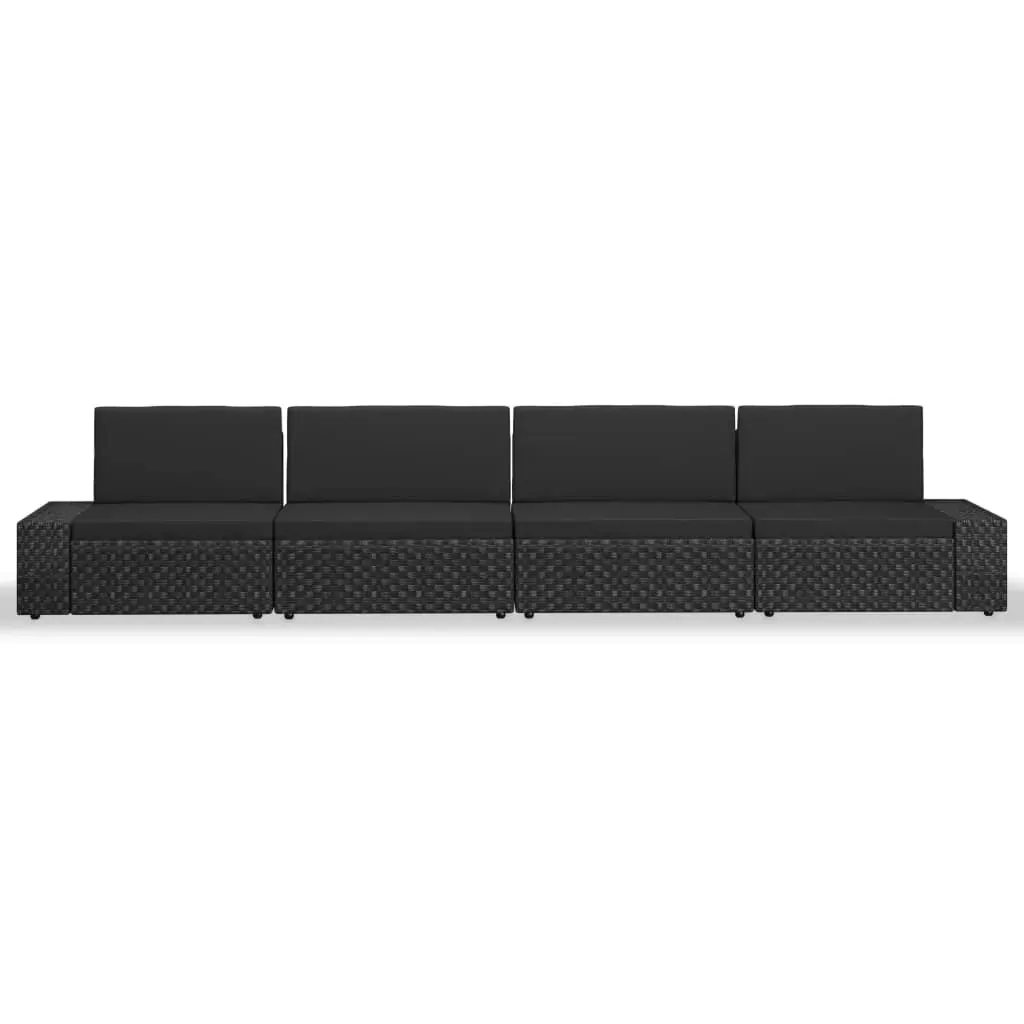 4 Piece Garden Lounge Set Poly Rattan Price