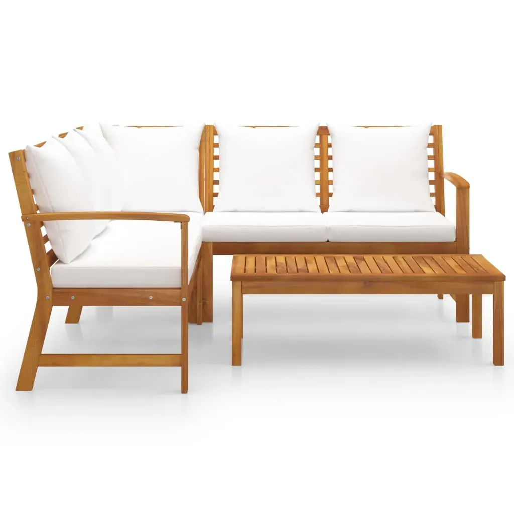 Garden Lounge Set with Cushion Solid Acacia Wood Price