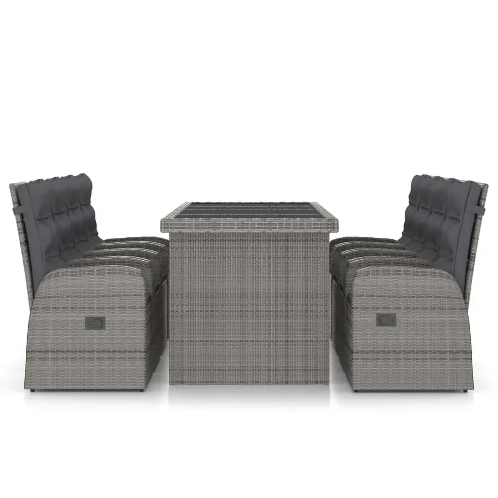 Outdoor Dining Set with Cushions Poly Rattan Price