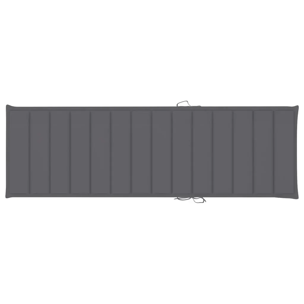 Garden Sun Lounger with Cushion Solid Acacia Wood Price