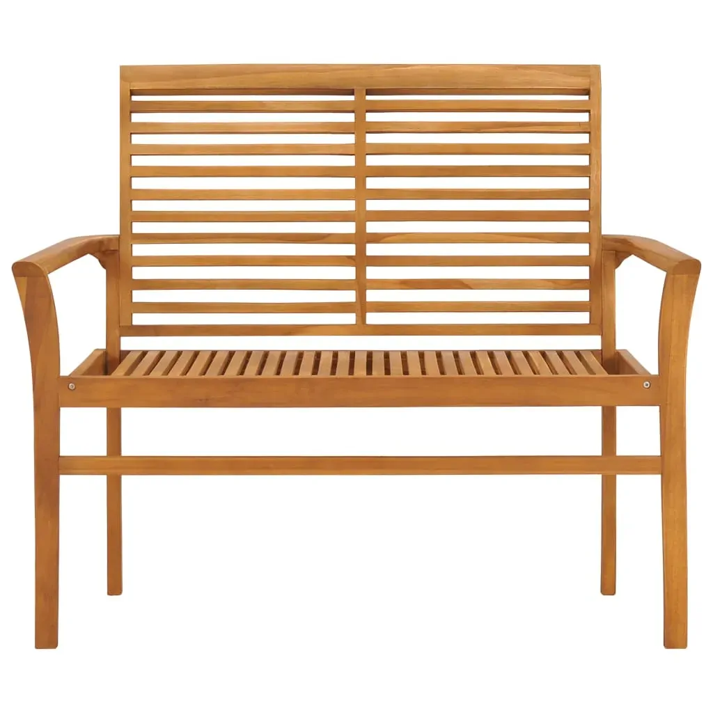 Garden Bench with Cushion 112 cm Solid Teak Wood Price