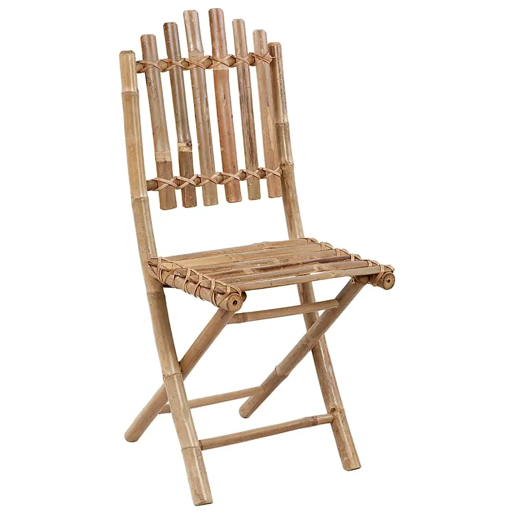 Folding Garden Chairs 2 pcs with Cushions Bamboo Price