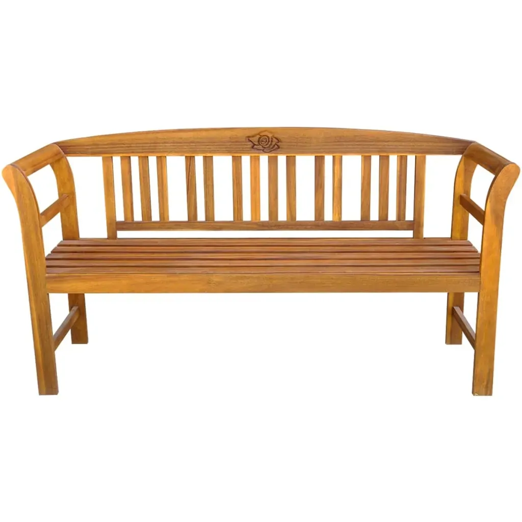 Garden Bench with Cushion Solid Acacia Wood Price