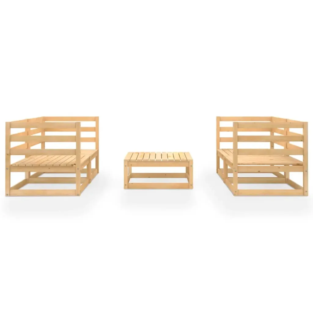 5 Piece Garden Lounge Set Solid Pinewood Price